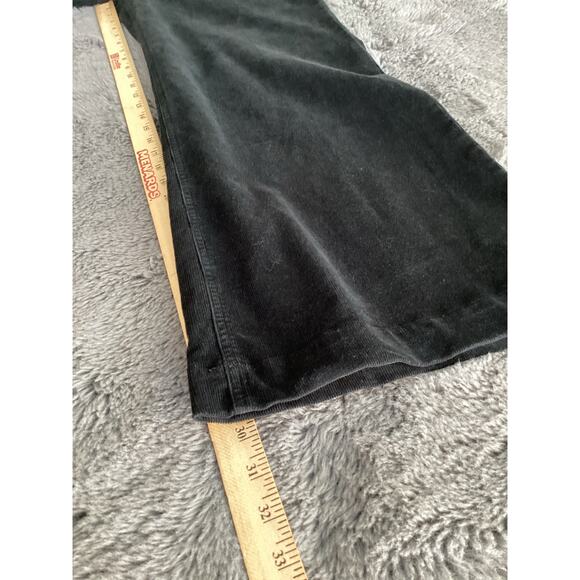 J. Crew Women's Flat Front Stretch Pockets Corduroy Wide Leg Pants Black Size 30 - Picture 9 of 10